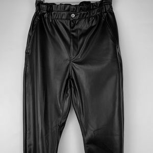 Leather jogger